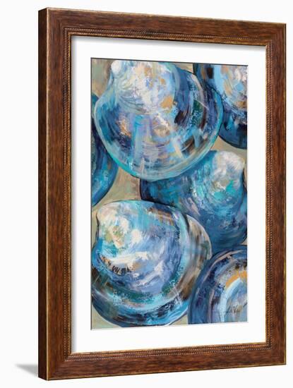 Beyond Blue Shells Light-Jeanette Vertentes-Framed Art Print