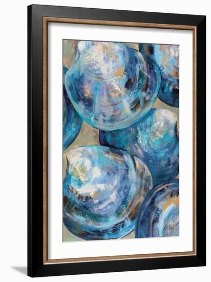 Beyond Blue Shells Light-Jeanette Vertentes-Framed Art Print