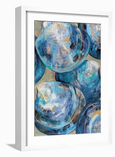 Beyond Blue Shells Light-Jeanette Vertentes-Framed Art Print