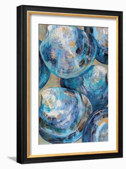 Beyond Blue Shells Light-Jeanette Vertentes-Framed Art Print