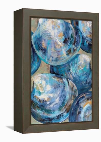 Beyond Blue Shells Light-Jeanette Vertentes-Framed Stretched Canvas