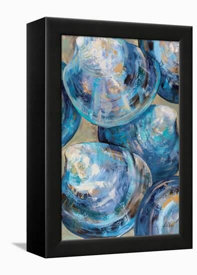 Beyond Blue Shells Light-Jeanette Vertentes-Framed Stretched Canvas