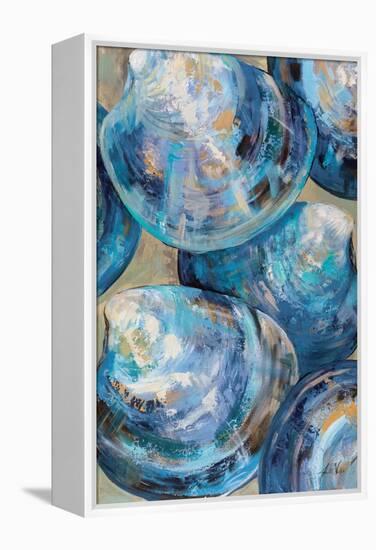 Beyond Blue Shells Light-Jeanette Vertentes-Framed Stretched Canvas