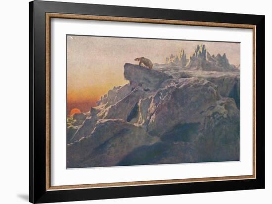 'Beyond Man's Footsteps', 1894 (1909)-Briton Riviere-Framed Giclee Print