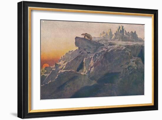 'Beyond Man's Footsteps', 1894 (1909)-Briton Riviere-Framed Giclee Print