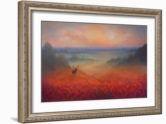 Beyond the Bracken, 2022, (Oil on Canvas)-Lee Campbell-Framed Giclee Print