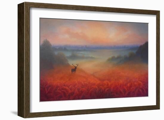 Beyond the Bracken, 2022, (Oil on Canvas)-Lee Campbell-Framed Giclee Print