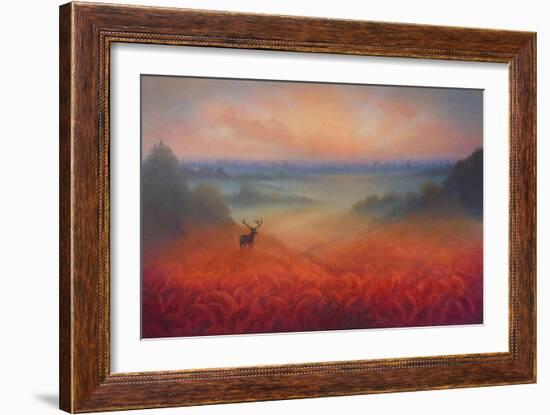 Beyond the Bracken, 2022, (Oil on Canvas)-Lee Campbell-Framed Giclee Print