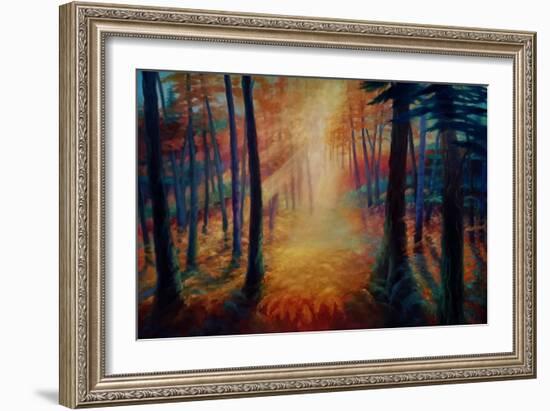 Beyond the Glen, 2021, (Oil on Canvas)Landscape-Lee Campbell-Framed Giclee Print