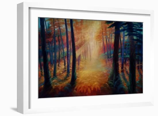 Beyond the Glen, 2021, (Oil on Canvas)Landscape-Lee Campbell-Framed Giclee Print