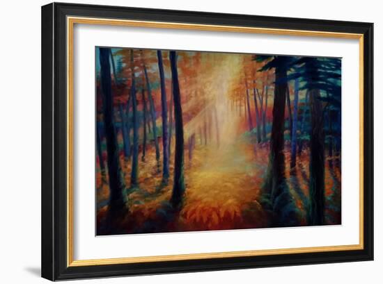 Beyond the Glen, 2021, (Oil on Canvas)Landscape-Lee Campbell-Framed Giclee Print