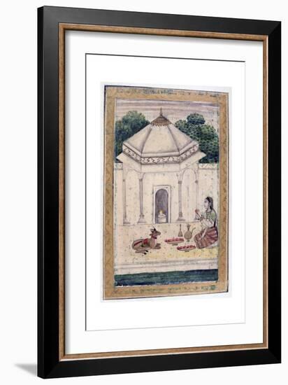 Bhairavi Ragini, Ragamala Album, School of Rajasthan, 19th Century-null-Framed Premium Giclee Print