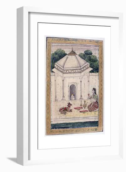 Bhairavi Ragini, Ragamala Album, School of Rajasthan, 19th Century-null-Framed Premium Giclee Print