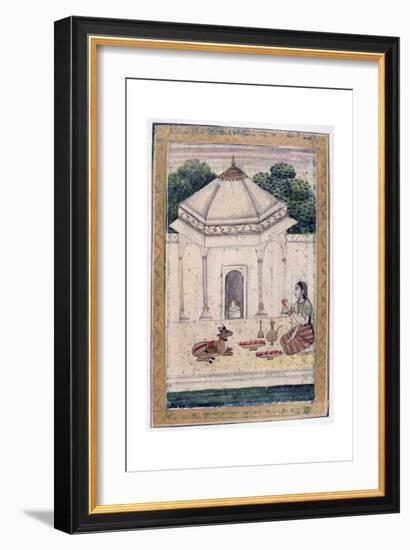 Bhairavi Ragini, Ragamala Album, School of Rajasthan, 19th Century-null-Framed Premium Giclee Print