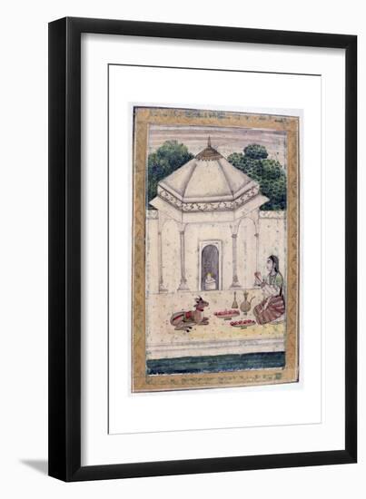 Bhairavi Ragini, Ragamala Album, School of Rajasthan, 19th Century-null-Framed Giclee Print