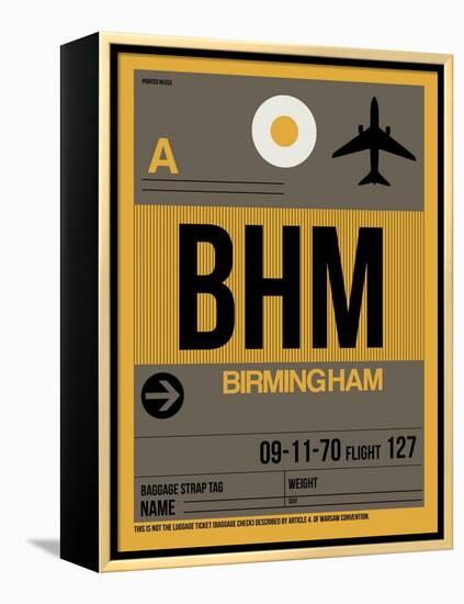 BHM Birmingham Luggage Tag I-NaxArt-Framed Stretched Canvas