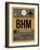 BHM Birmingham Luggage Tag I-NaxArt-Framed Art Print