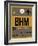 BHM Birmingham Luggage Tag I-NaxArt-Framed Art Print