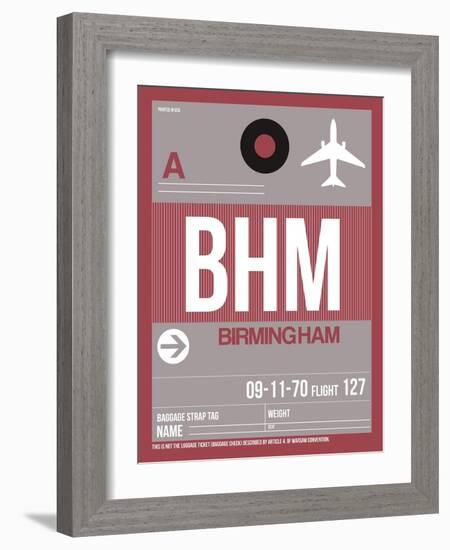 BHM Birmingham Luggage Tag II-NaxArt-Framed Art Print