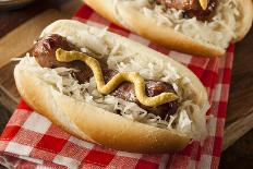 Homemade Bratwurst with Sauerkraut-bhofack22-Photographic Print