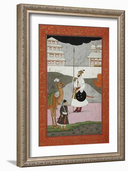 Bhopali Ragini, Folio from a Ragamala (Garland of Melodies)-null-Framed Art Print