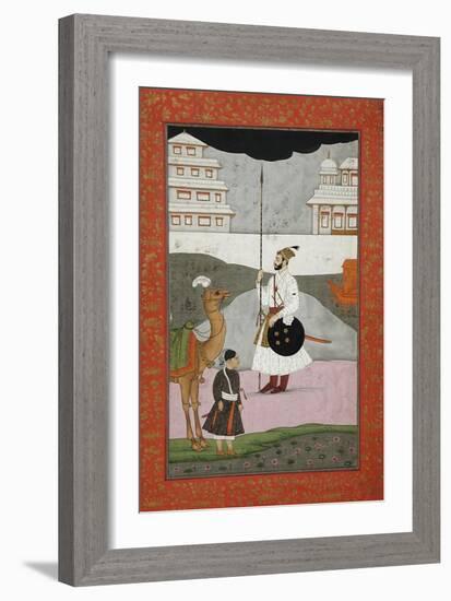 Bhopali Ragini, Folio from a Ragamala (Garland of Melodies)-null-Framed Art Print