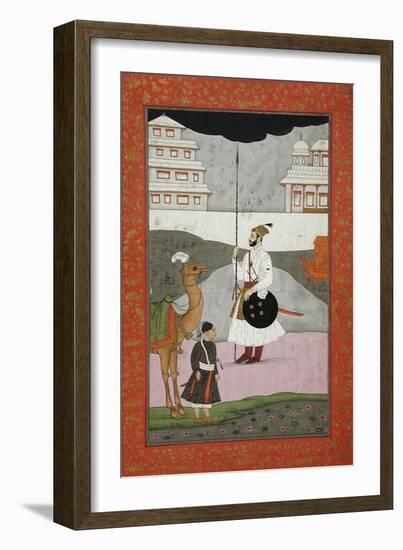 Bhopali Ragini, Folio from a Ragamala (Garland of Melodies)-null-Framed Art Print