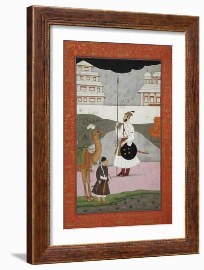 Bhopali Ragini, Folio from a Ragamala (Garland of Melodies)-null-Framed Art Print