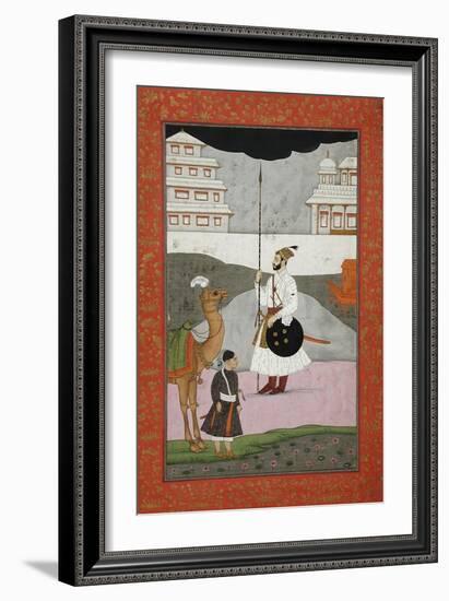 Bhopali Ragini, Folio from a Ragamala (Garland of Melodies)-null-Framed Art Print