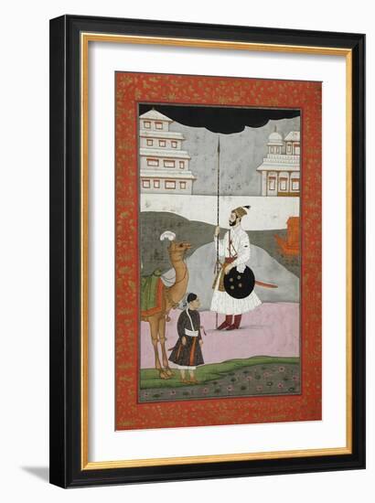 Bhopali Ragini, Folio from a Ragamala (Garland of Melodies)-null-Framed Art Print