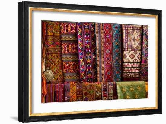 Bhutan Fabrics for Sale, Bhutan-Howie Garber-Framed Photographic Print