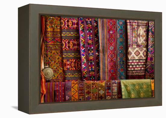 Bhutan Fabrics for Sale, Bhutan-Howie Garber-Framed Premier Image Canvas