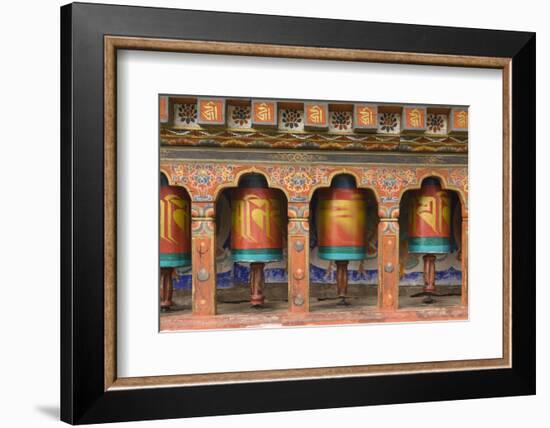 Bhutan, Paro. Spinning Prayer Wheel at the Rinpung Dzong-Brenda Tharp-Framed Photographic Print