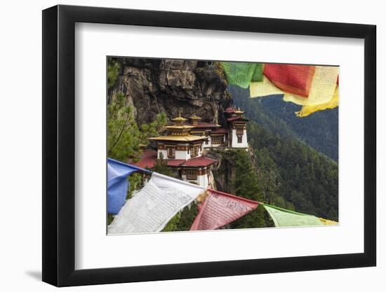 Bhutan, Paro. Taktsang Monastery, known as 'Tiger's Nest' Hangs on the Cliffs-Brenda Tharp-Framed Photographic Print