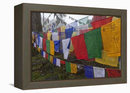 Bhutan. Prayer Flags at the Top of Dochula, a Mountain Pass-Brenda Tharp-Framed Premier Image Canvas