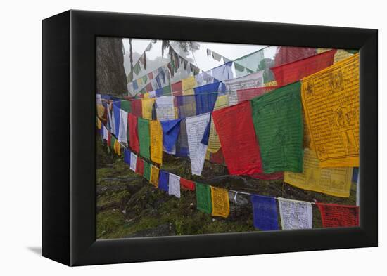 Bhutan. Prayer Flags at the Top of Dochula, a Mountain Pass-Brenda Tharp-Framed Premier Image Canvas