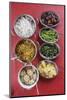 Bhutanese Dishes Served at a Restaurant in Thimphu Rice and Vegetables Including Chilli, Bhutan-Roberto Moiola-Mounted Photographic Print