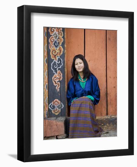 Bhutanese Woman, Jankar, Bumthang, Bhutan-Angelo Cavalli-Framed Photographic Print