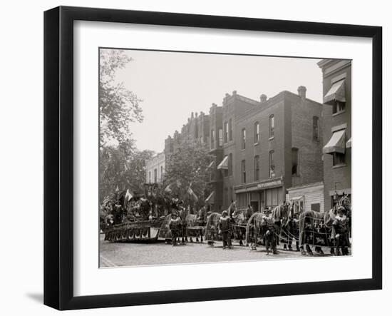 Bi-Centenary Celebration, Floral Clock, Hiram Walker Co. Float, Detroit, Mich.-null-Framed Photo