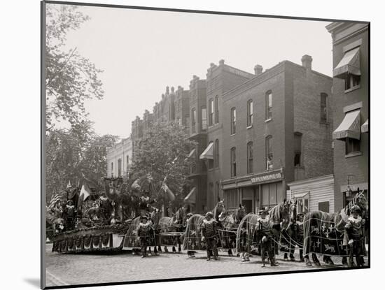 Bi-Centenary Celebration, Floral Clock, Hiram Walker Co. Float, Detroit, Mich.-null-Mounted Photo