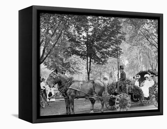 Bi-Centenary Celebration, Floral Parade, Carriage of Mrs. D.G. Swift, Detroit, Mich.-null-Framed Stretched Canvas