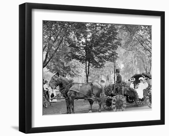 Bi-Centenary Celebration, Floral Parade, Carriage of Mrs. D.G. Swift, Detroit, Mich.-null-Framed Photo