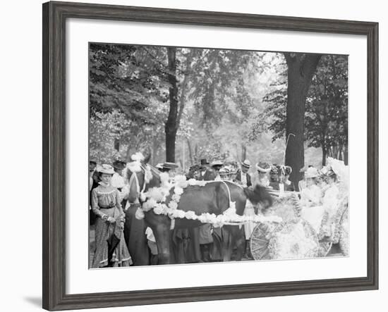 Bi-Centenary Celebration, Floral Parade, Carriage of Mrs. F.F. Ingram, Detroit, Mich.-null-Framed Photo