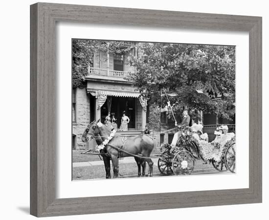 Bi-Centenary Celebration, Floral Parade, Carriage of Mrs. S.M. Dudley, Detroit, Mich.-null-Framed Photo