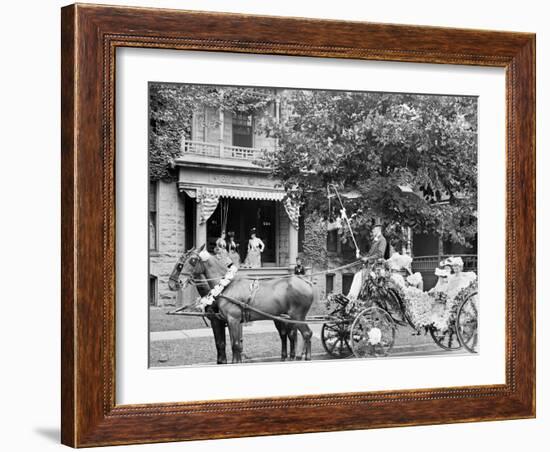 Bi-Centenary Celebration, Floral Parade, Carriage of Mrs. S.M. Dudley, Detroit, Mich.-null-Framed Photo