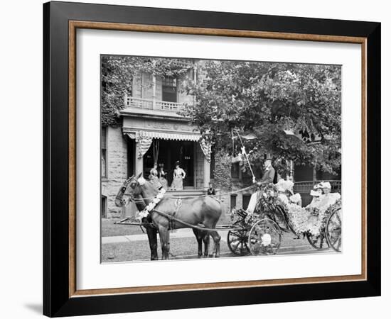 Bi-Centenary Celebration, Floral Parade, Carriage of Mrs. S.M. Dudley, Detroit, Mich.-null-Framed Photo