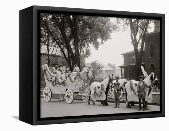 Bi-Centenary Celebration, Floral Parade, Freeman, Delameter Co. Float, Detroit, Mich.-null-Framed Stretched Canvas