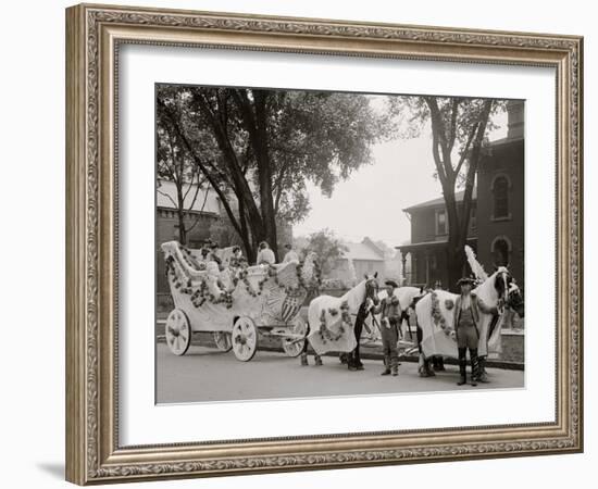 Bi-Centenary Celebration, Floral Parade, Freeman, Delameter Co. Float, Detroit, Mich.-null-Framed Photo