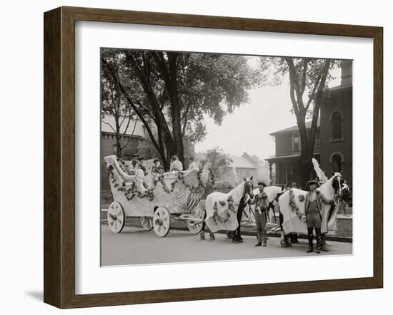 Bi-Centenary Celebration, Floral Parade, Freeman, Delameter Co. Float, Detroit, Mich.-null-Framed Photo