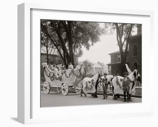 Bi-Centenary Celebration, Floral Parade, Freeman, Delameter Co. Float, Detroit, Mich.-null-Framed Photo